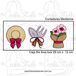 Set Cortadores de Galleta Jardinería Mamá (3 Piezas)
