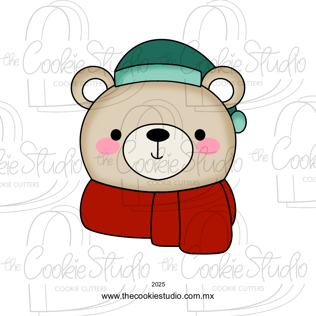 Cortador de Galleta Cara Osito Bufanda