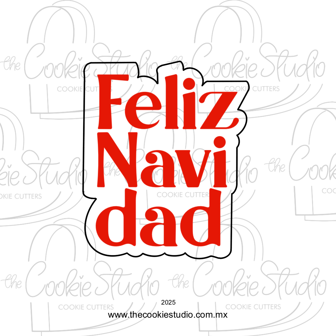 Cortador de Galleta Placa Feliz Navidad