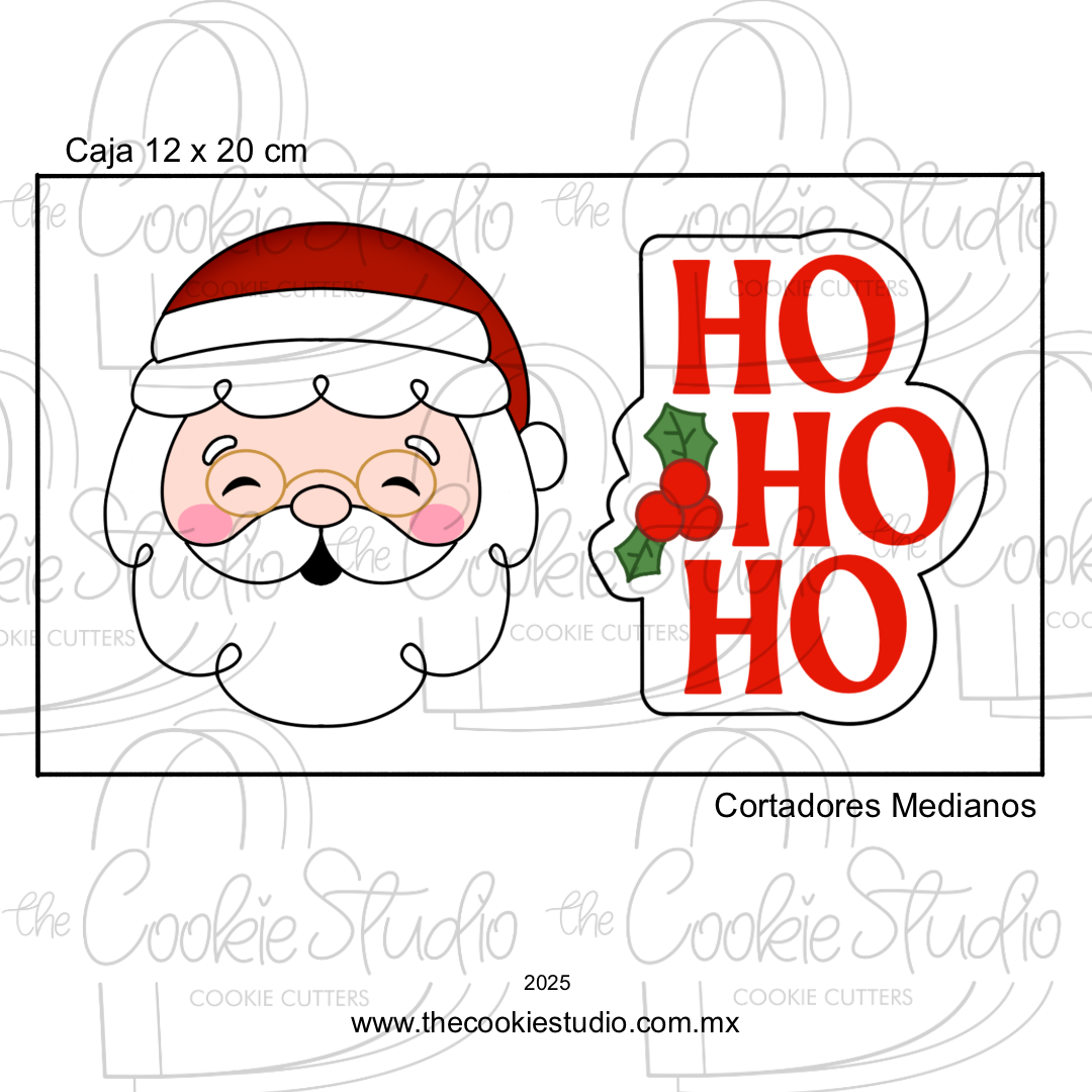 Set Cortadores de Galleta Ho Ho Ho (2 Piezas)