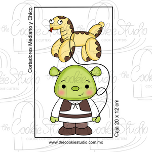 Set Cortadores de Galleta Ogro y Globo Serpiente (2 Piezas)