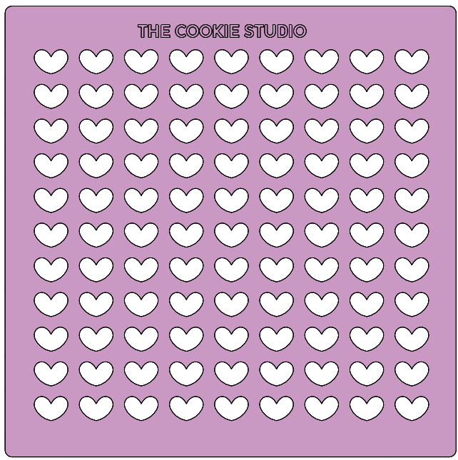 Stencil Para Sprinkles Corazones - STL FILE DIGITAL PRODUCT