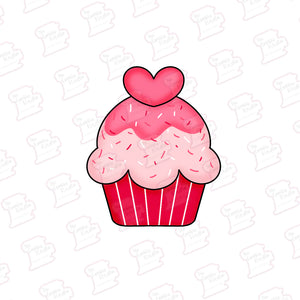 Cupcake Corazón- STL FILE DIGITAL PRODUCT