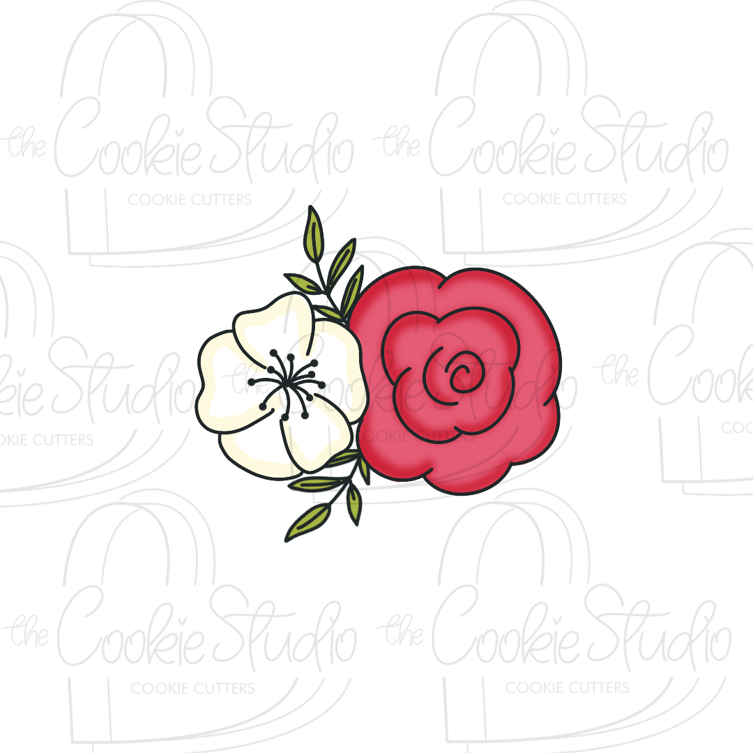 Cortador de Galleta Dos Flores