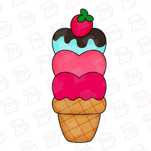 Set Cortadores de Galleta Arma tu Helado de San Valentín (4 piezas)