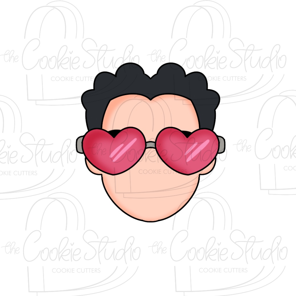Cortador de Galleta Conejo Malo Lentes Corazón