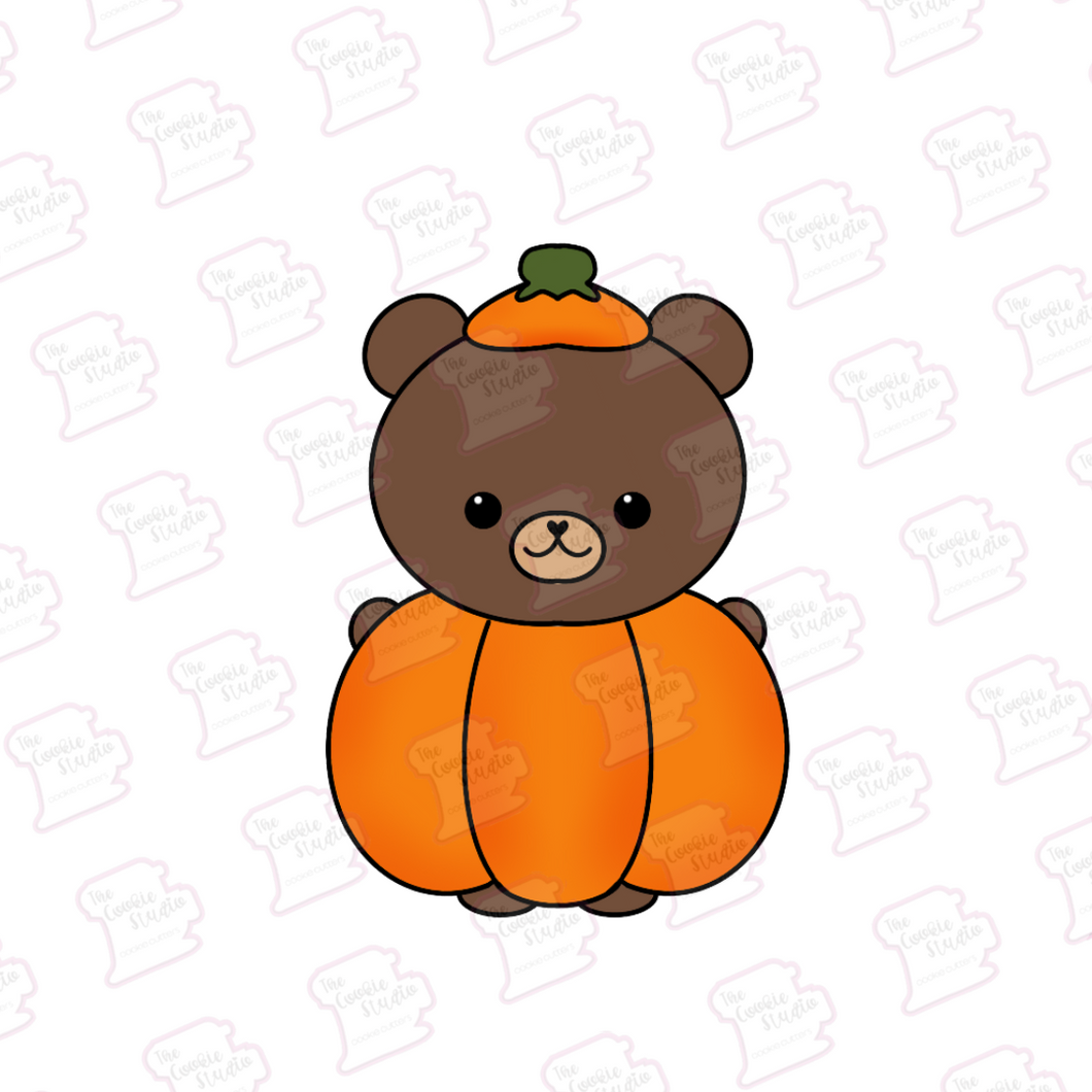 Cortador de Galleta Osito con Disfraz de Calabaza