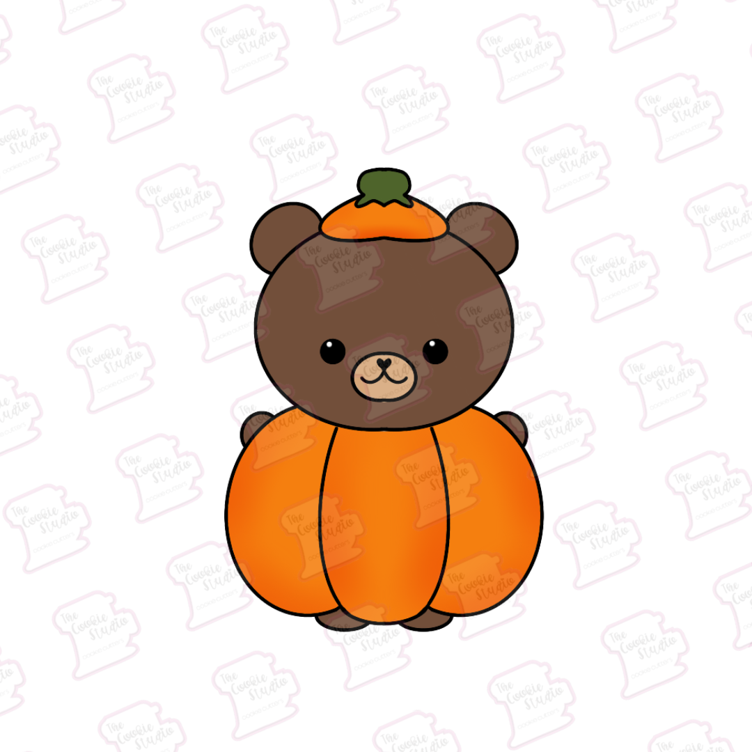 Cortador de Galleta Osito con Disfraz de Calabaza