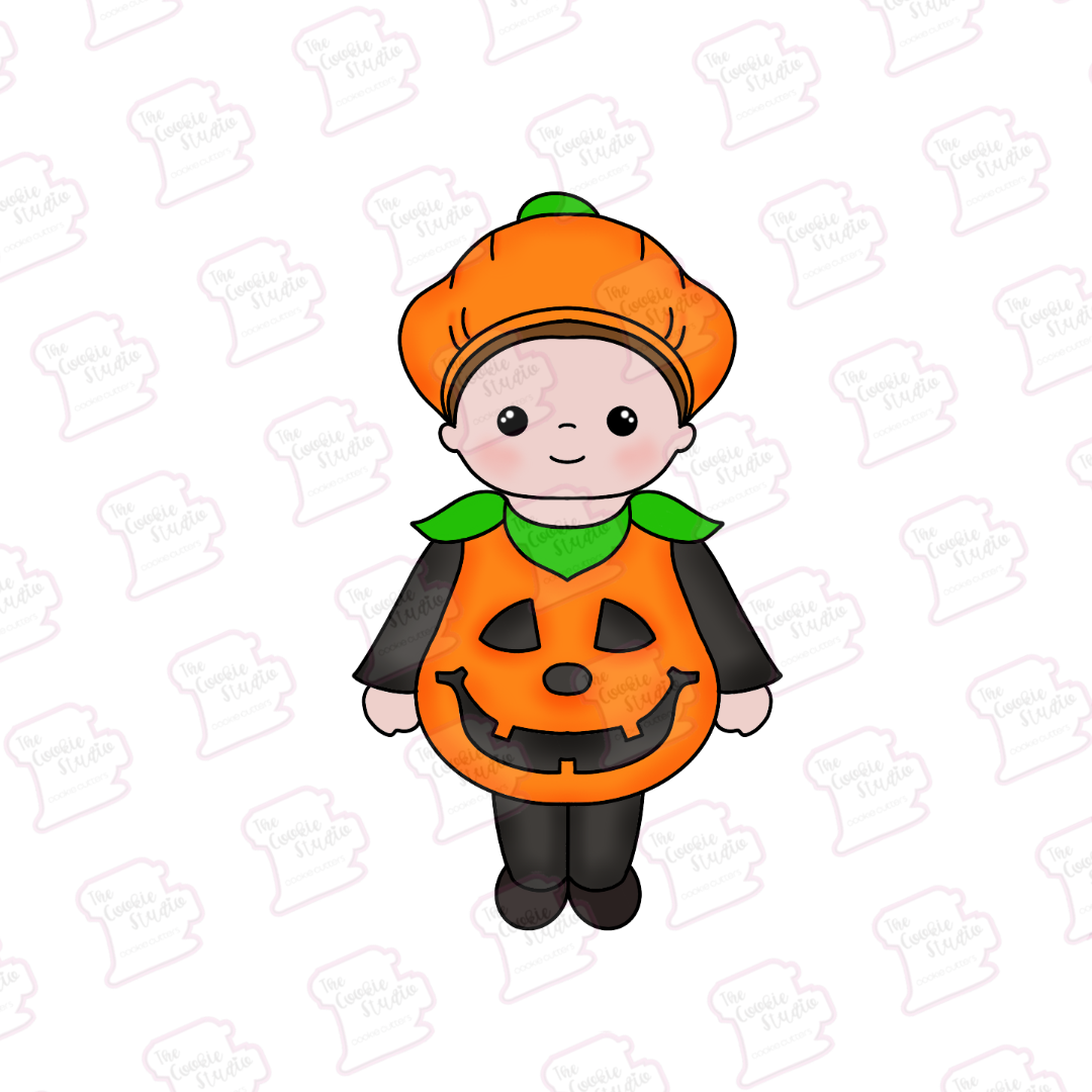 Cortador de Galleta Niño con Disfraz de Calabaza