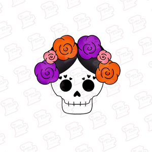 Cortador de Galleta Catrina Corona de Flores