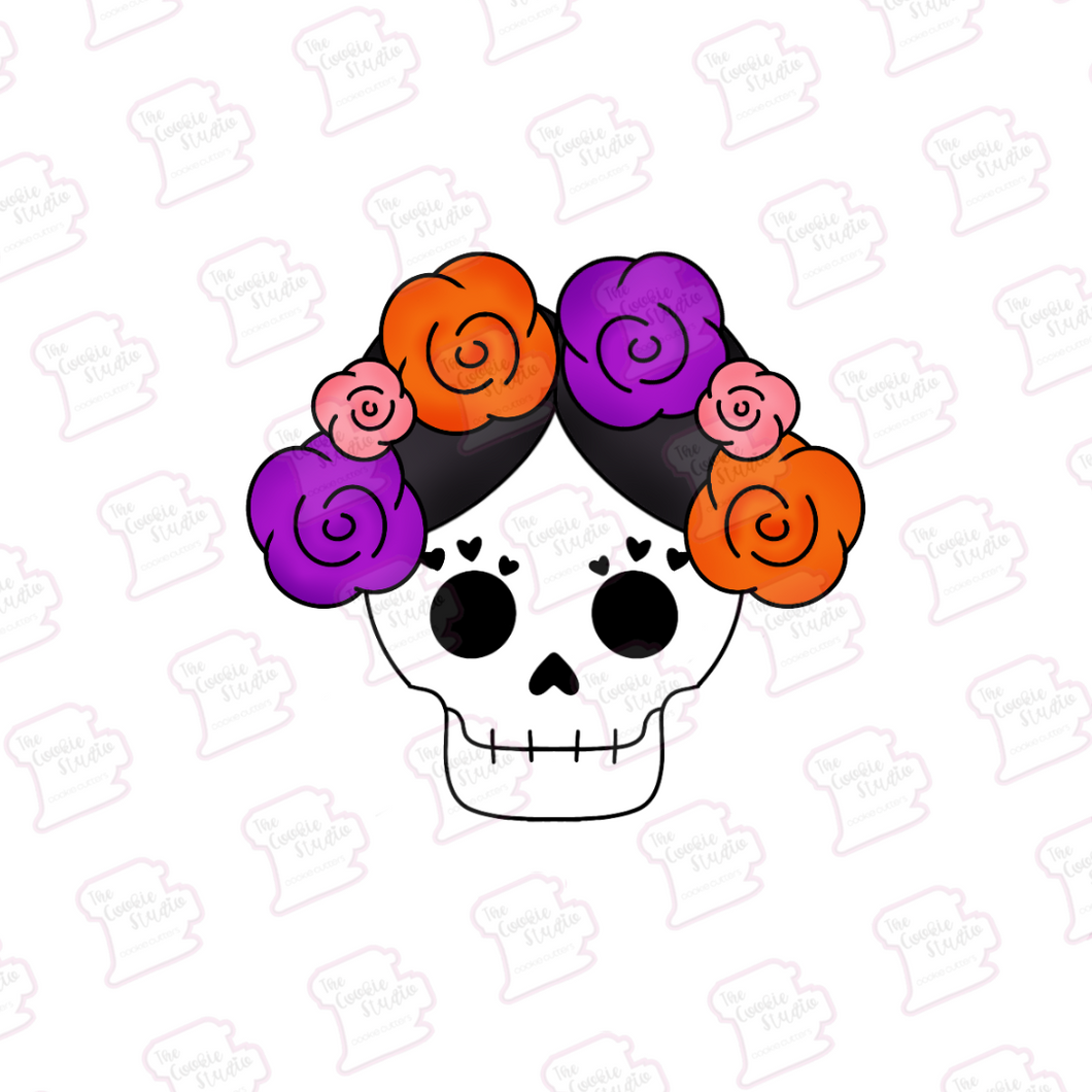 Cortador de Galleta Catrina Corona de Flores