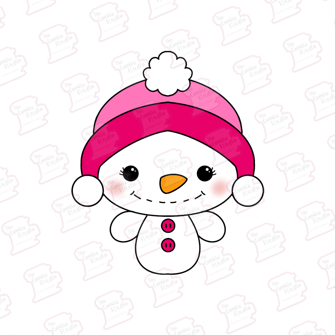 Cortador de Galleta Muñequita de Nieve con Gorro