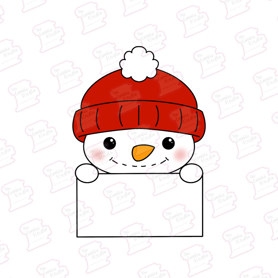 Cortador de Galleta Plaquita Muñequito de Nieve
