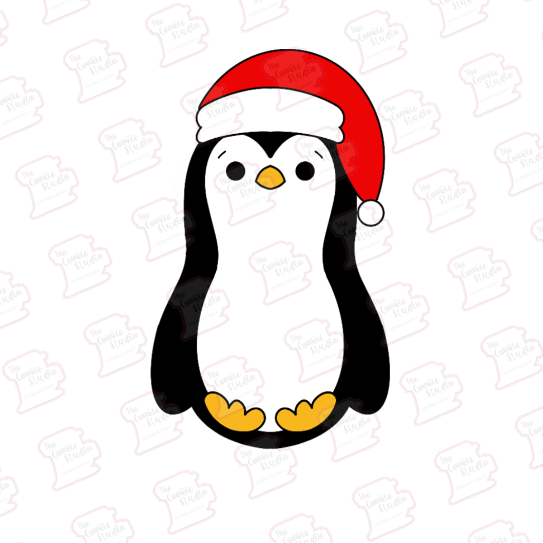 Cortador de Galleta Pingüino Gorro Santa