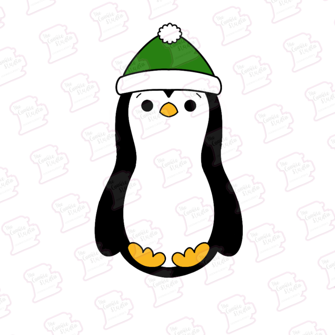 Cortador de Galleta Pingüino Gorro Sencillo