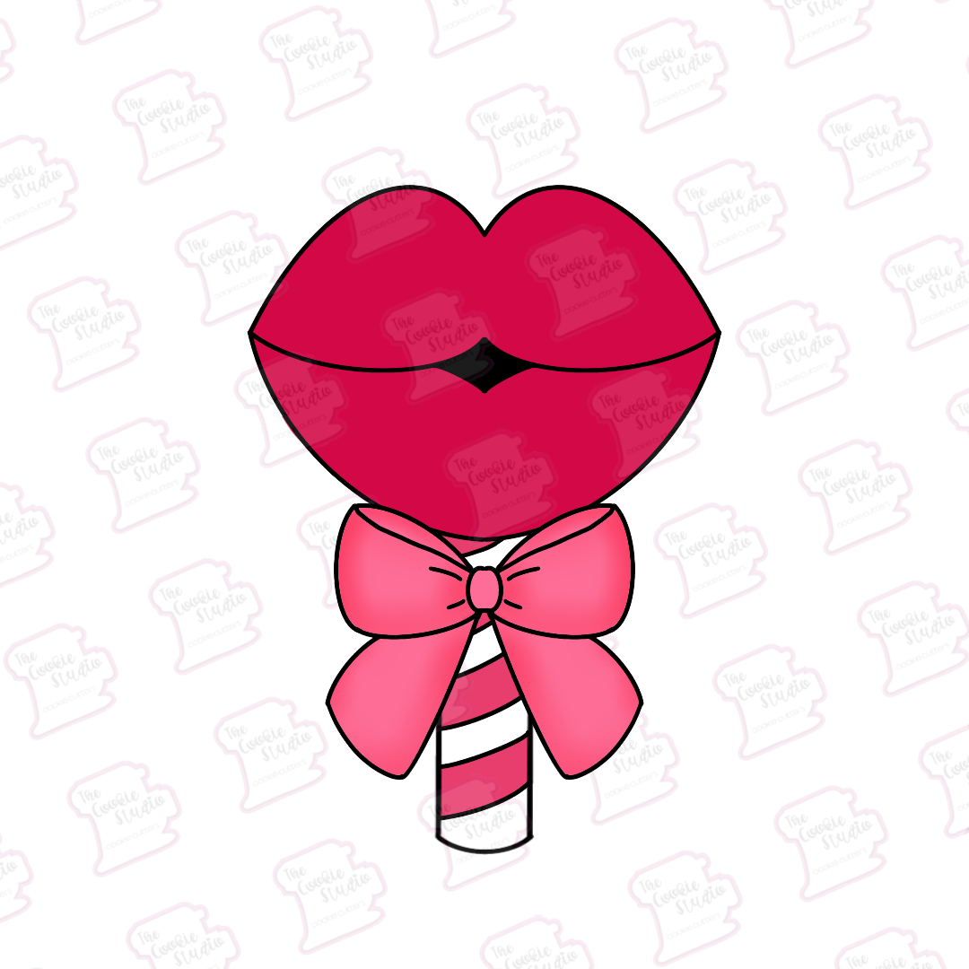 Cortador de Galleta Paleta Beso con Moño