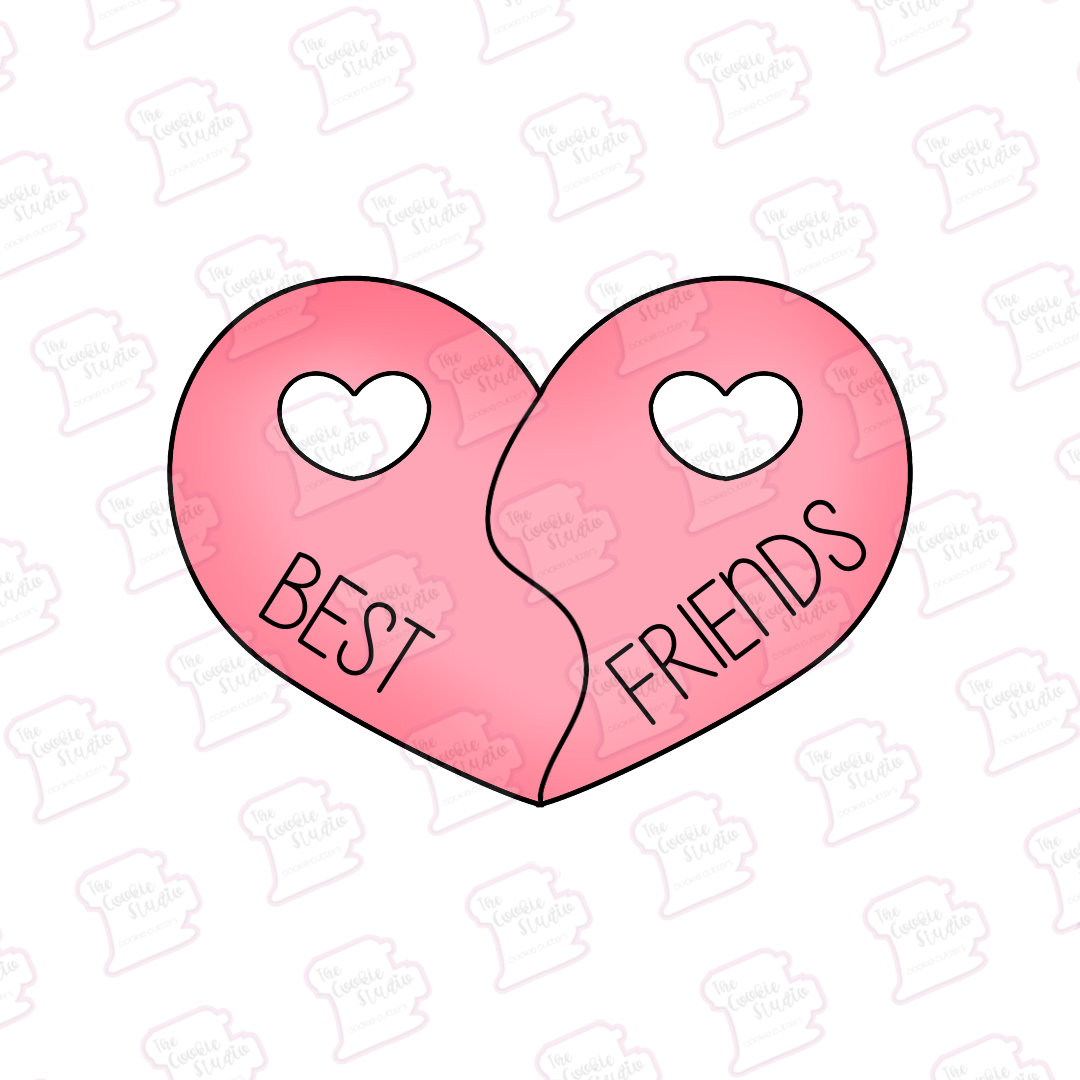 Set Cortadores de Galleta Corazón Best Friends (2 Piezas)