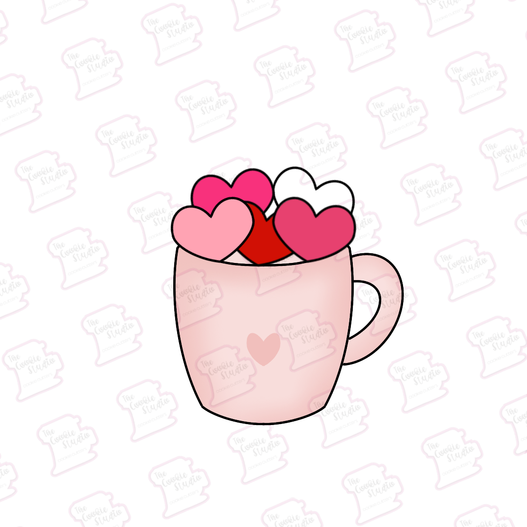 Cortador de Galleta Taza Corazones