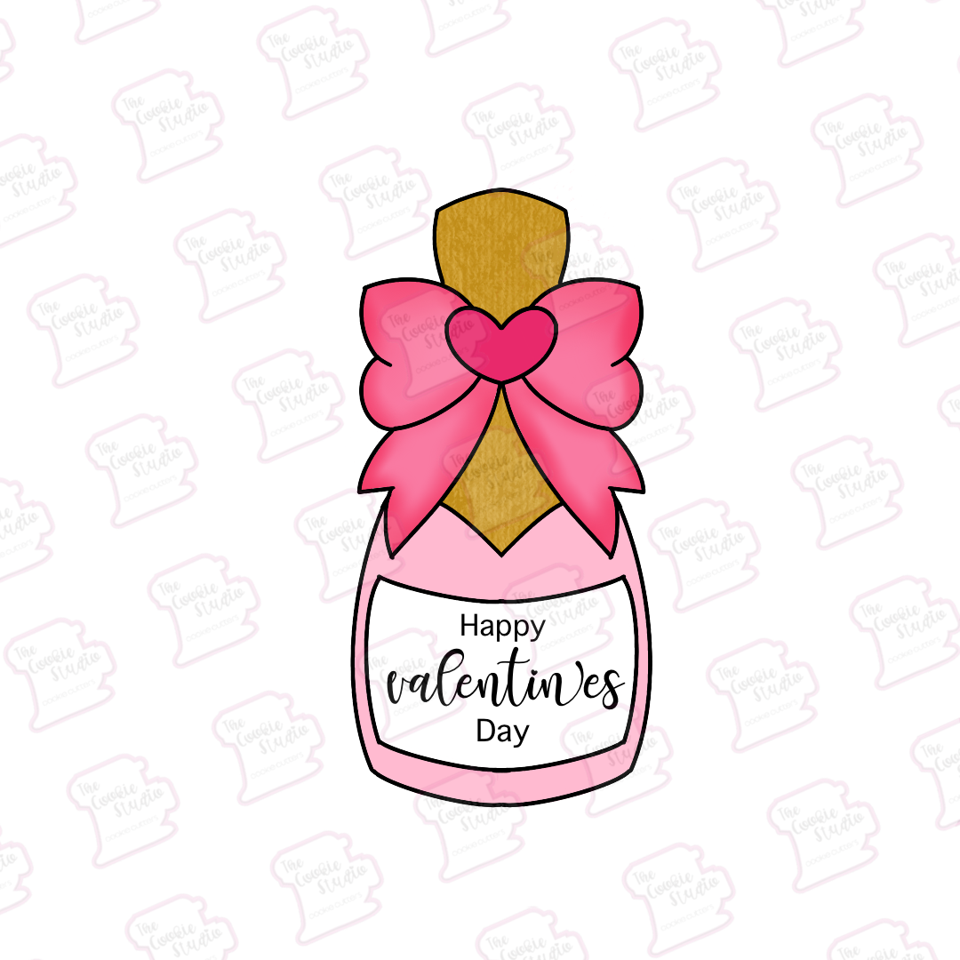 Cortador de Galleta Botella Champagne con Moño