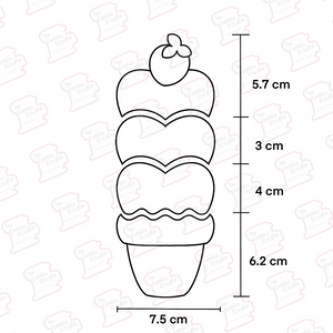 Set Cortadores de Galleta Arma tu Helado de San Valentín (4 piezas)