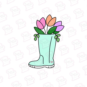 Cortador de Galleta Bota Floral