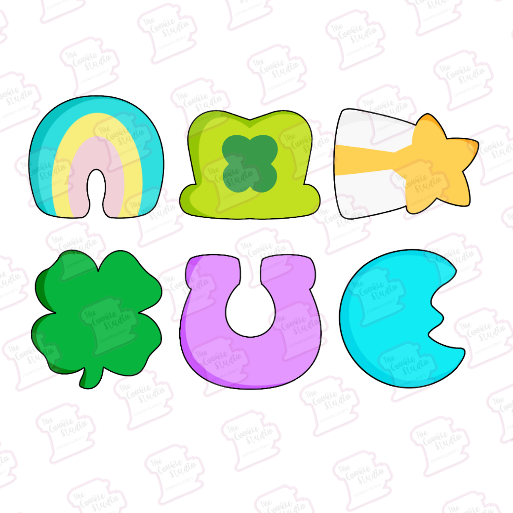 Set de 6 Cortadores de Galletas Lucky Charms