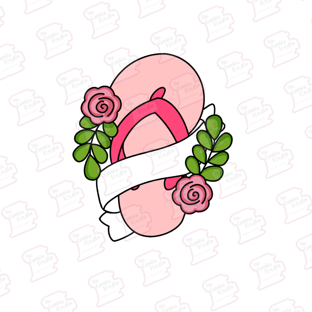 Cortador de Galleta Chancla Con Flores