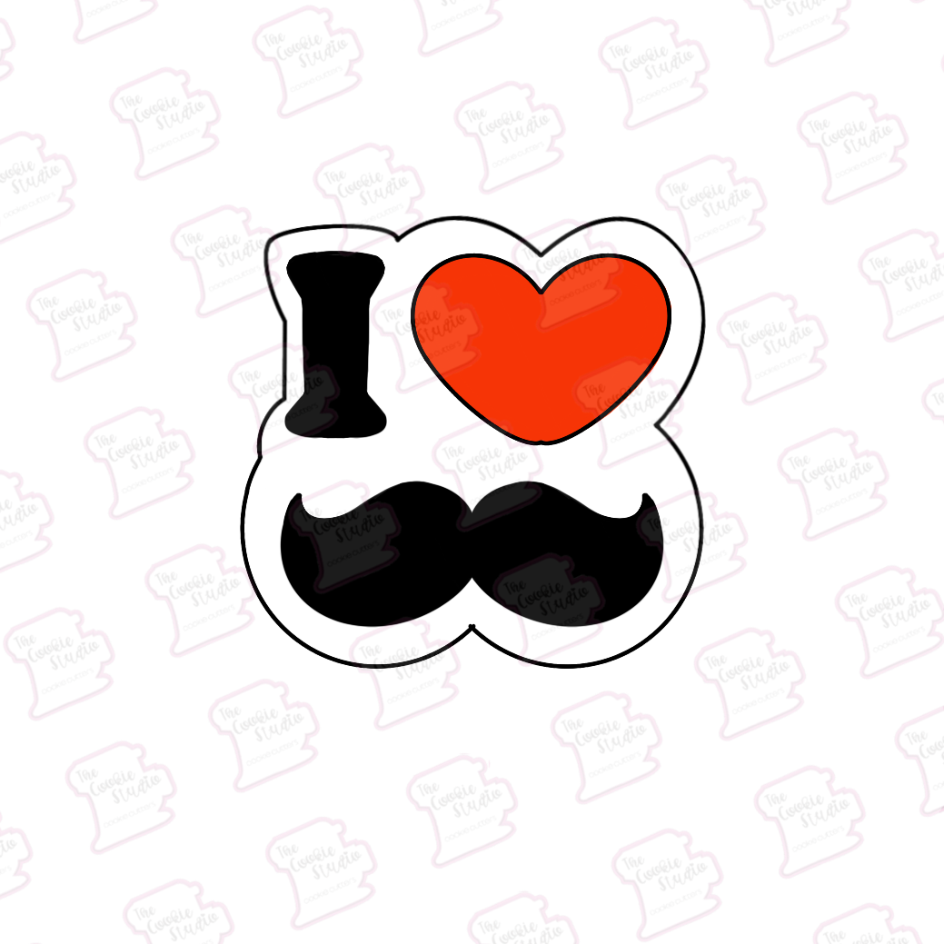 Cortador de Galleta I Love Mustache