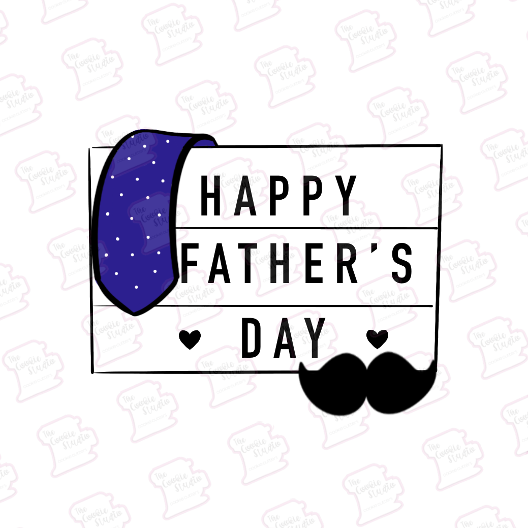 Cortador de Galleta Letrero Luminoso Happy Father's day