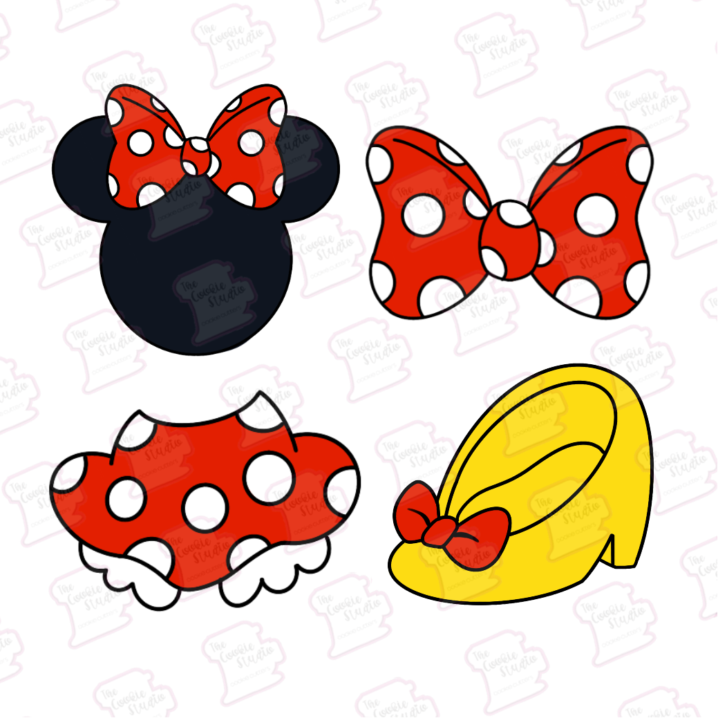 Set Cortadores de Galletas Minis Minnie Mouse
