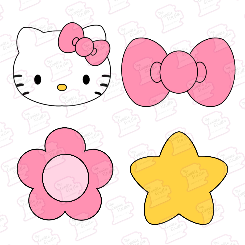 Set Cortadores de Galletas H Kitty (4 Piezas)