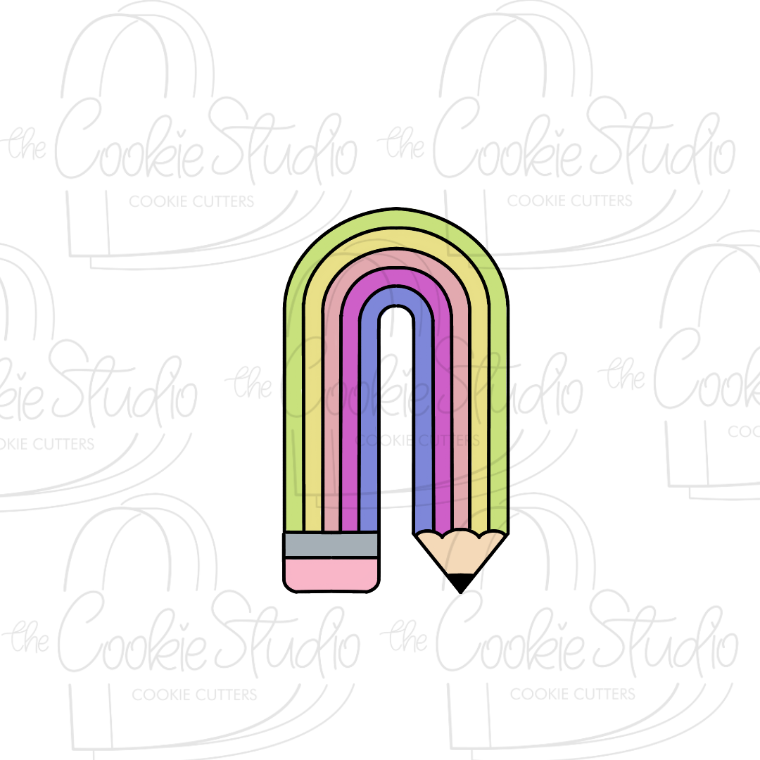Cortador de Galleta Lápiz Arcoiris