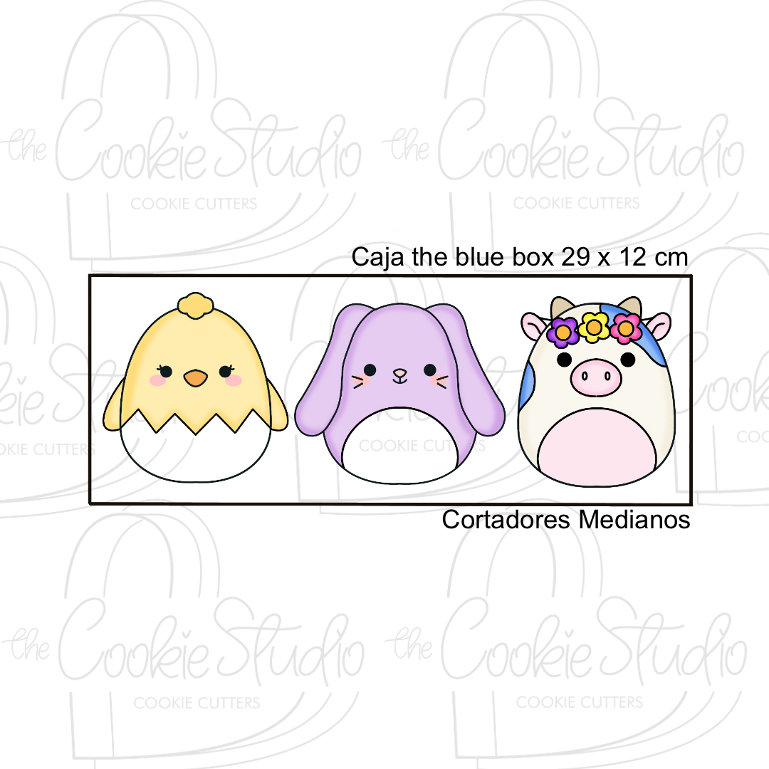 Set Cortadores de Galleta Animalitos Felpa Pascua