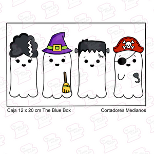 Set Cortadores de Galleta Fantasmas Disfrazados