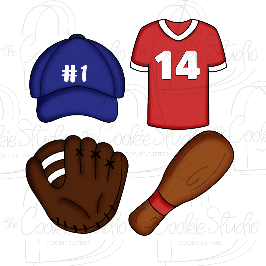 Set Cortadores de Galleta Beisbol (4 Piezas)