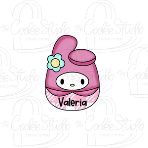 Cortador de Galleta Conejita Felpa Flor