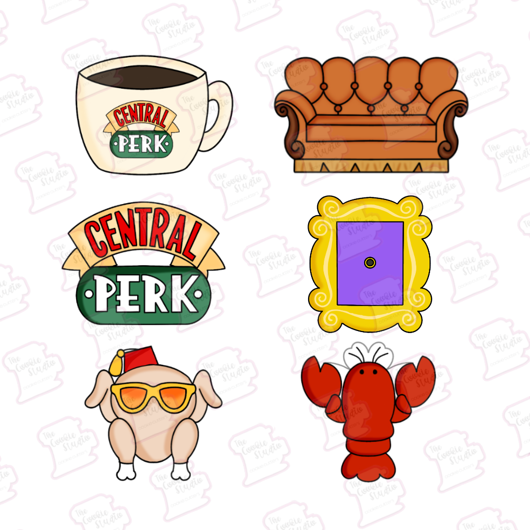 Set de 6 Cortadores de Galleta Friends