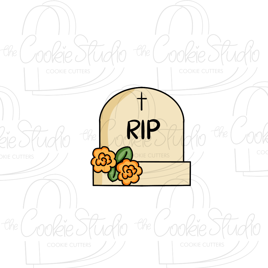 Cortador de Galleta Lápida Flores