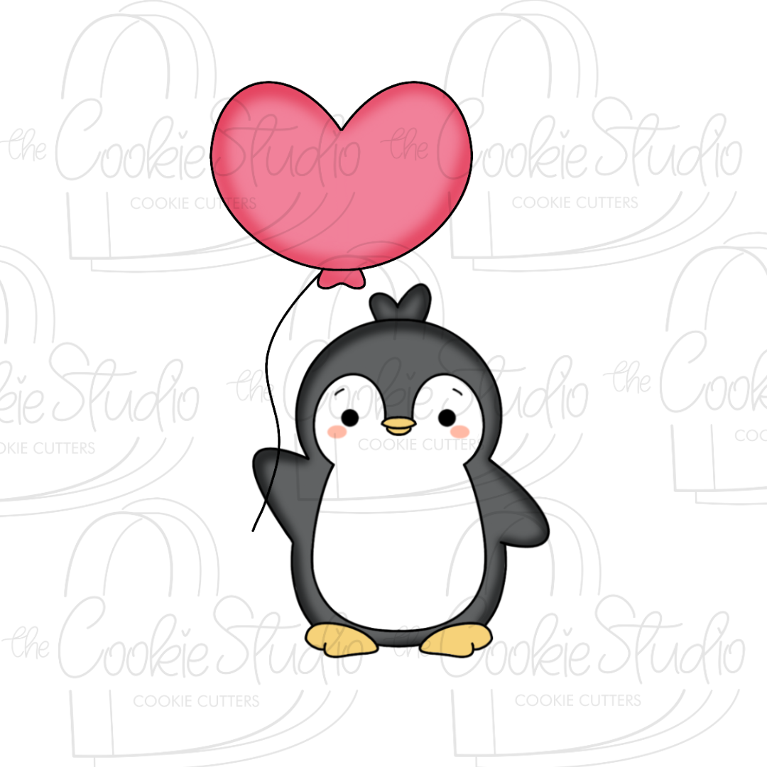 Cortador de Galleta Pingüino con Globo