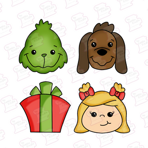 Set de Cortadores de Galleta Grinch (4 Piezas)