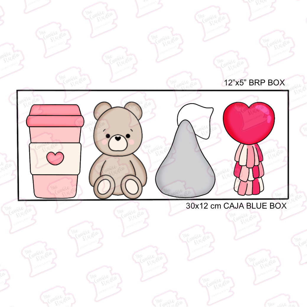 Set Cortadores de Galleta San Valentín (4 Piezas)