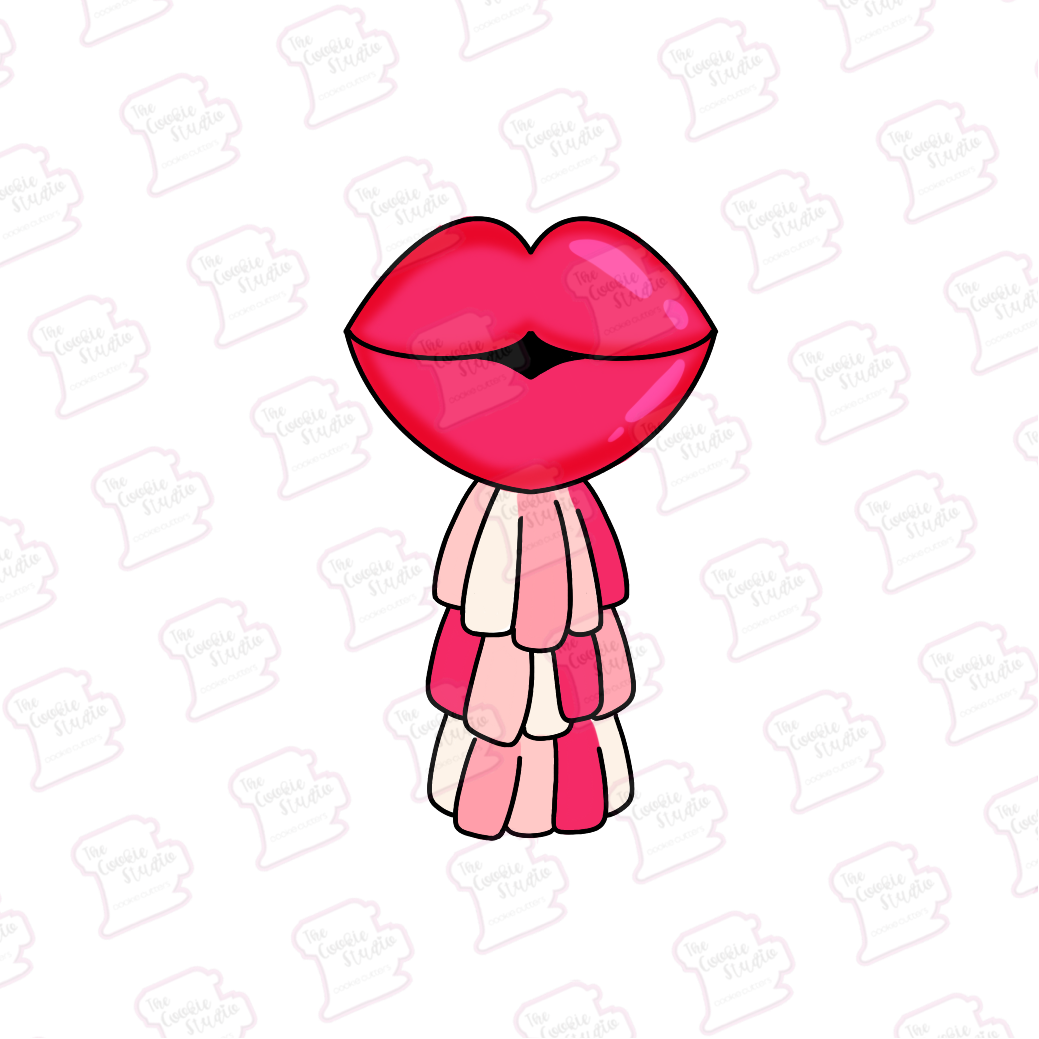 Cortador de Galleta Globo Beso Borlas