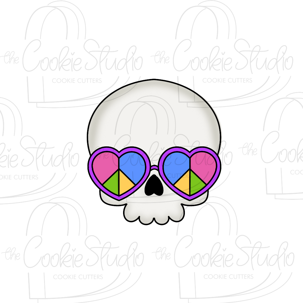 Cortador de Galleta Calavera Lentes Love