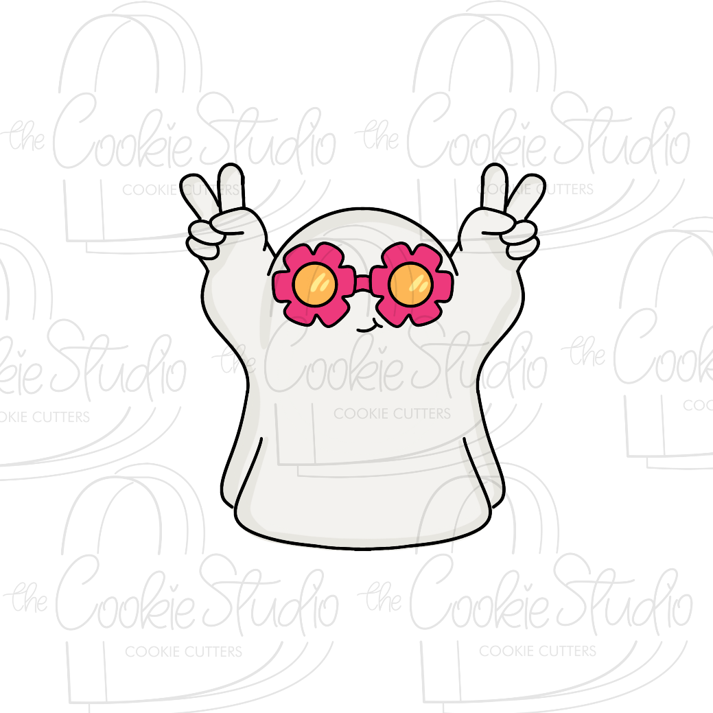 Cortador de Galleta Fantasma Hippie