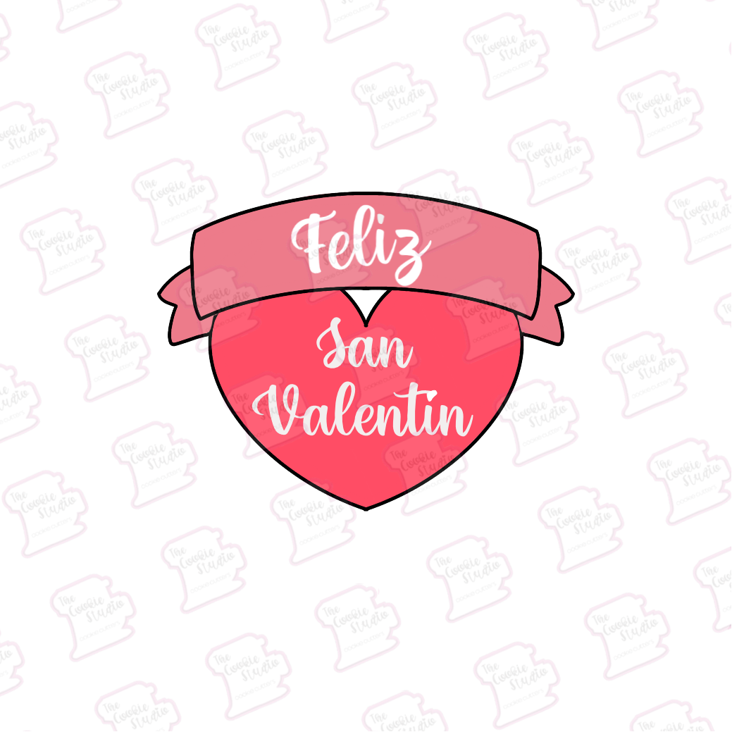 Cortador de Galleta Corazón Con Banner