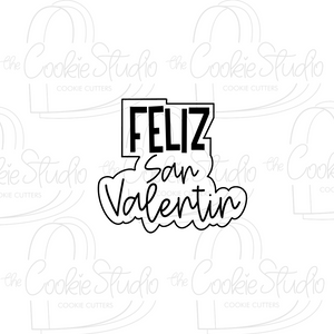 Cortador de Galleta Placa Feliz San Valentin
