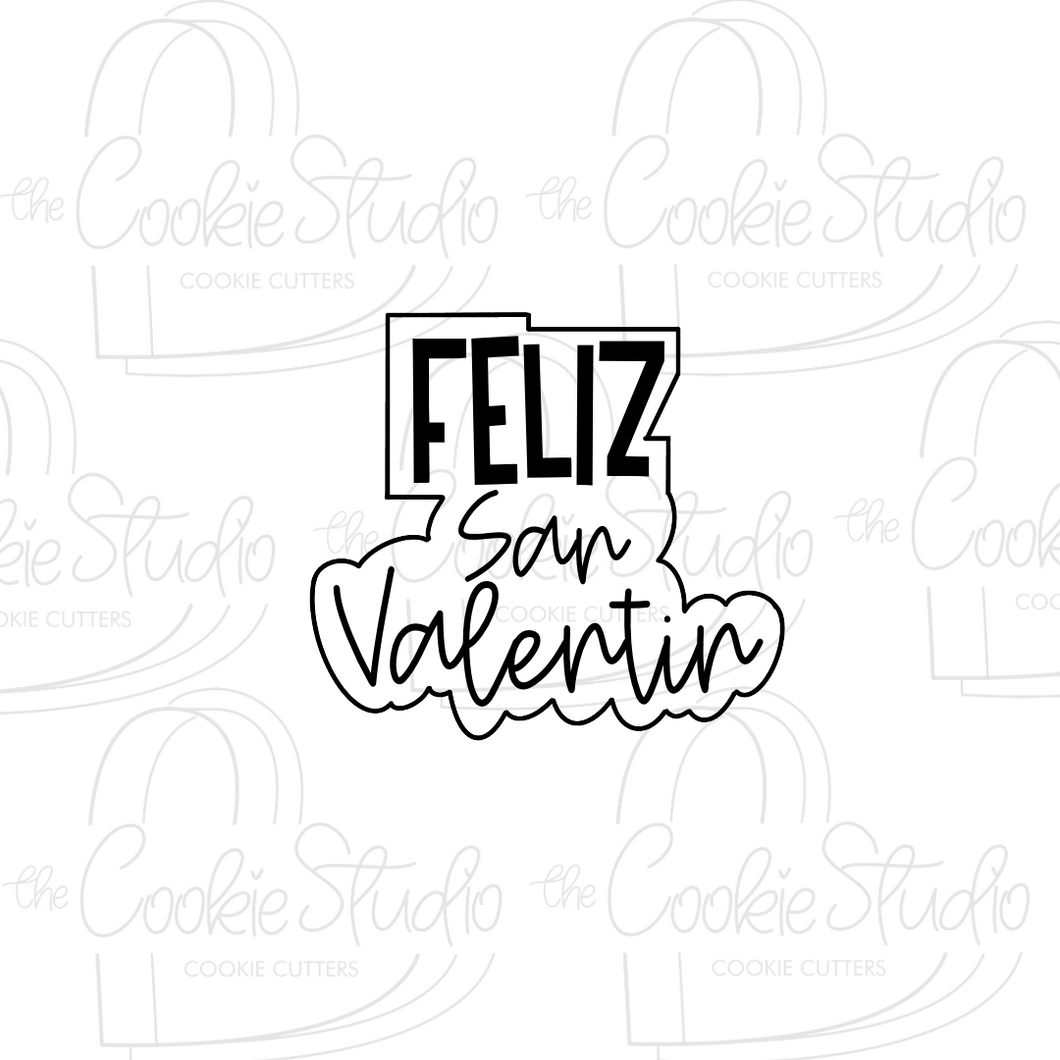 Cortador de Galleta Placa Feliz San Valentin
