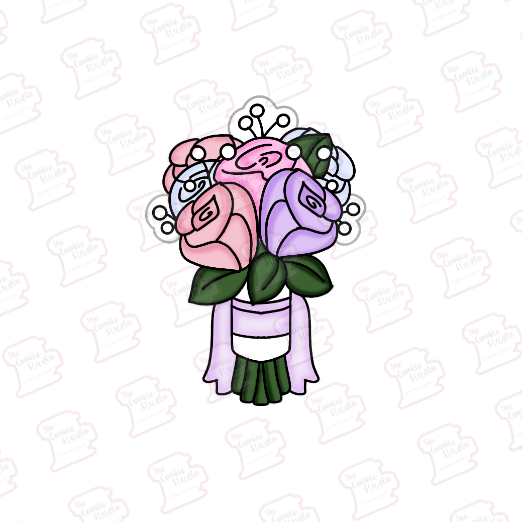 Cortador de Galleta Bouquet Flores con Lazo