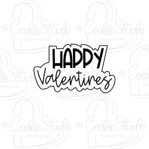 Cortador de Galleta Placa Happy Valentines