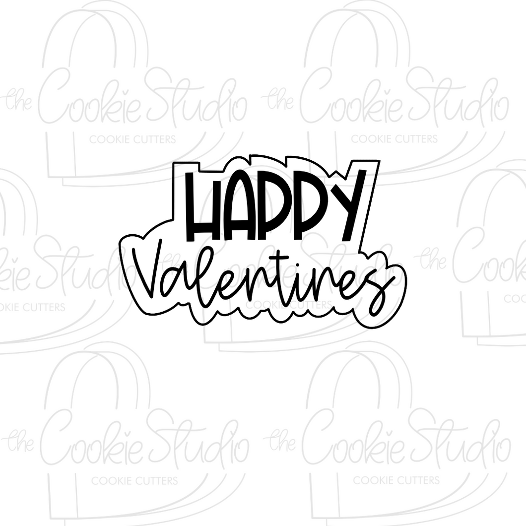 Cortador de Galleta Placa Happy Valentines